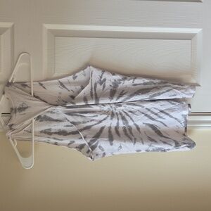 VS PINK Tank Top XS Racerback Twist Tie Dye 'Don't Sweat It' Victoria's Secret